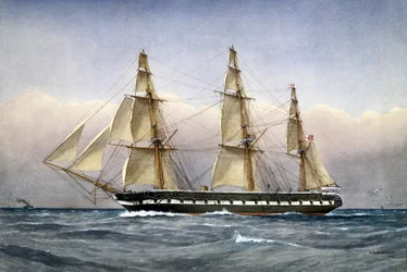 HMS Glasgow auf See im Jahr 1861, 1903